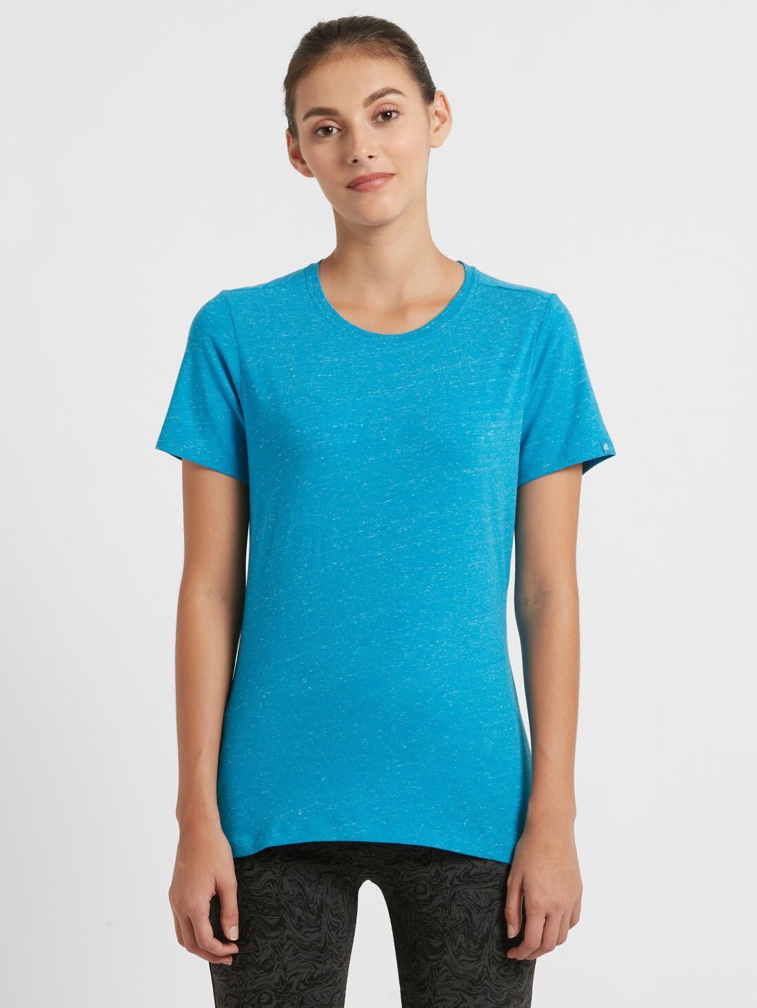 

Jockey Women Blue Regular fit Round neck Cotton T shirt