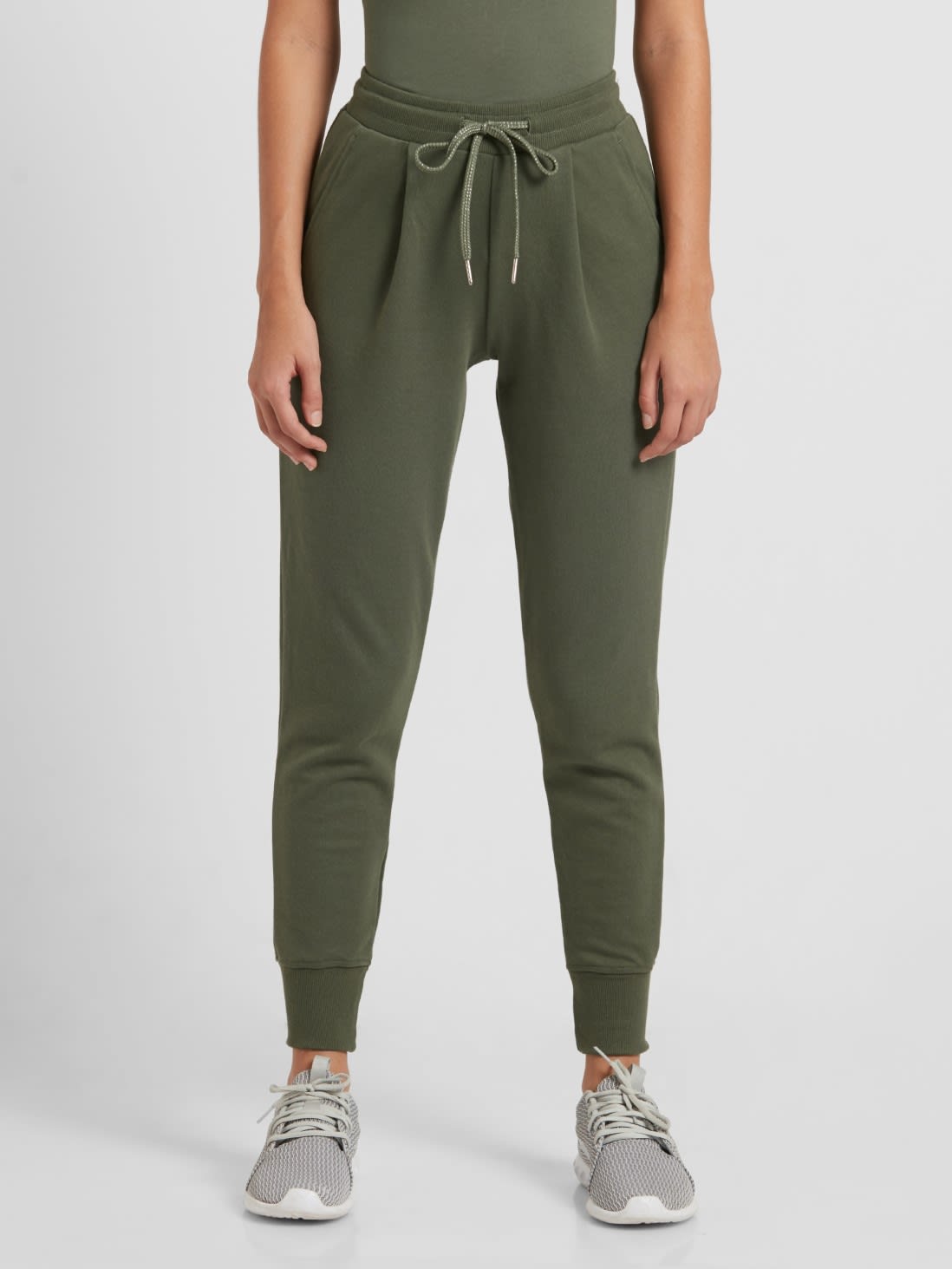 

Jockey Women Polyester Solid Green Joggers