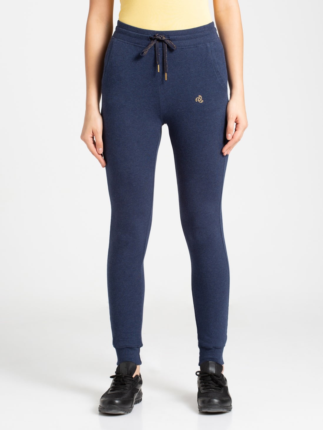 

Jockey Women Cotton Solid Blue Joggers