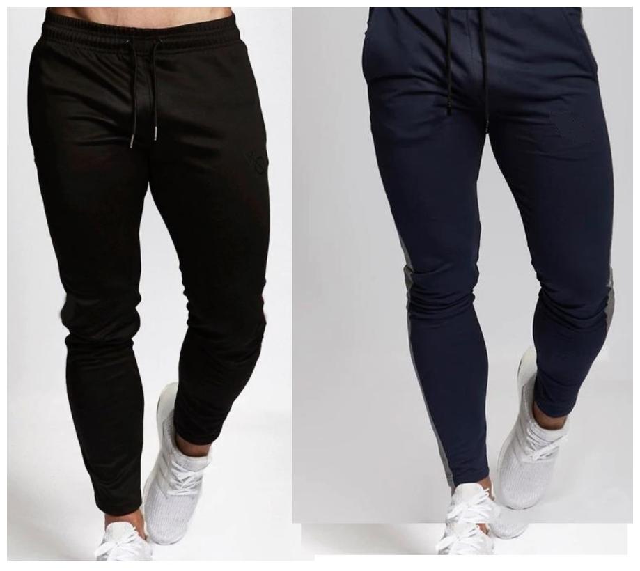 

JOGGERS PARK Men Black Blue Solid Slim fit Joggers