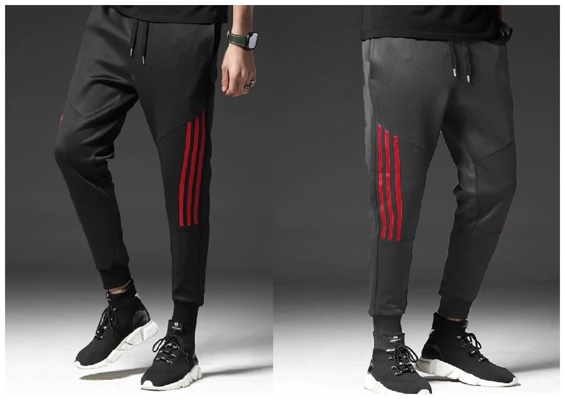 

JOGGERS PARK Men Black Grey Solid Slim fit Joggers