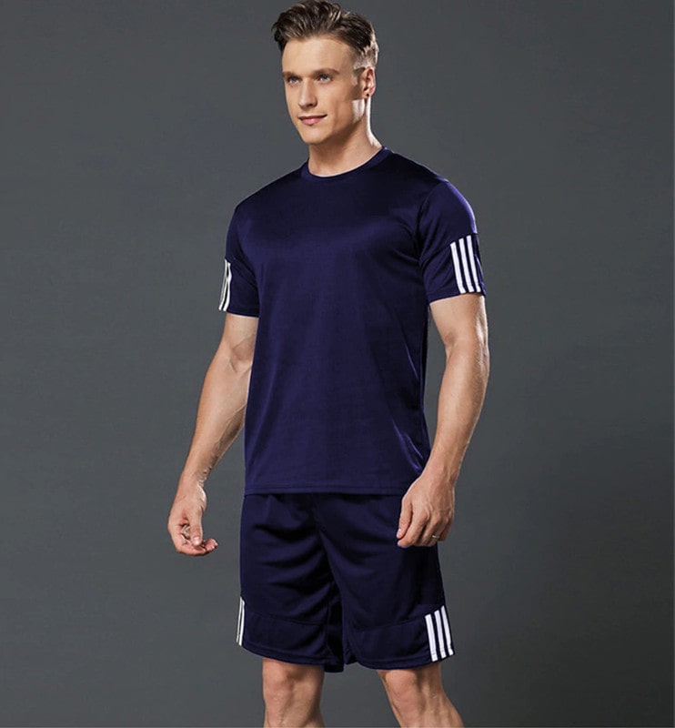 

JOGGERS PARK Men Navy Blue Solid Regular Fit Track Suit