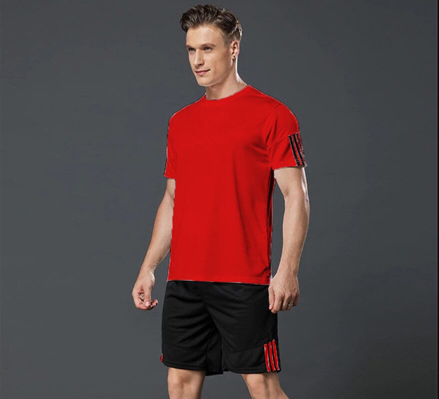 

JOGGERS PARK Men Red Solid Regular Fit Track Suit