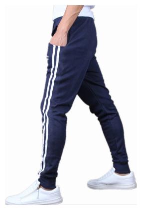 

JOGGERS PARK Men Blue Solid Slim fit Track pants
