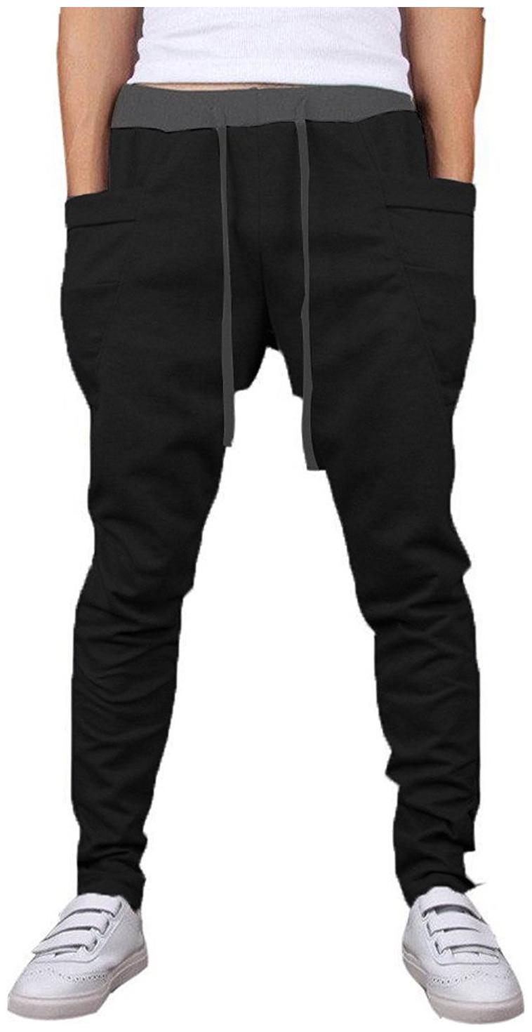 

JOGGERS PARK Men Black Solid Slim fit Track pants
