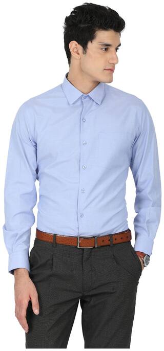 John Players Men Slim fit Formal Shirt - Blue