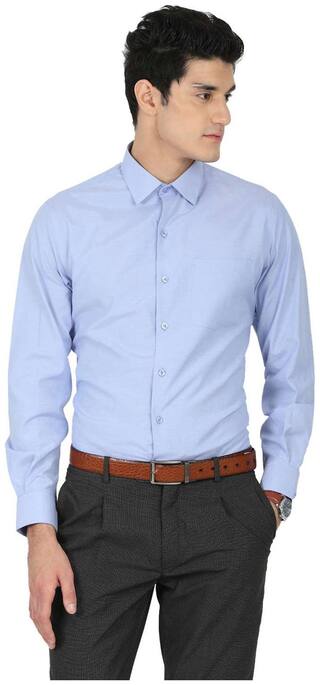 John Players Men Slim fit Formal Shirt - Blue