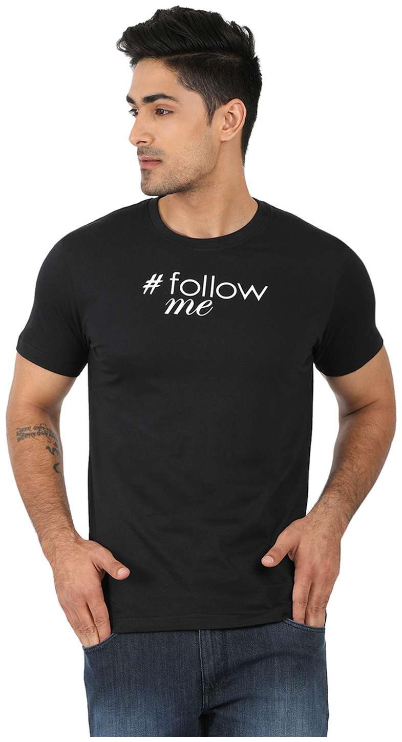 

John Players Men Black Slim fit Cotton Round neck T-Shirt - Pack Of 1