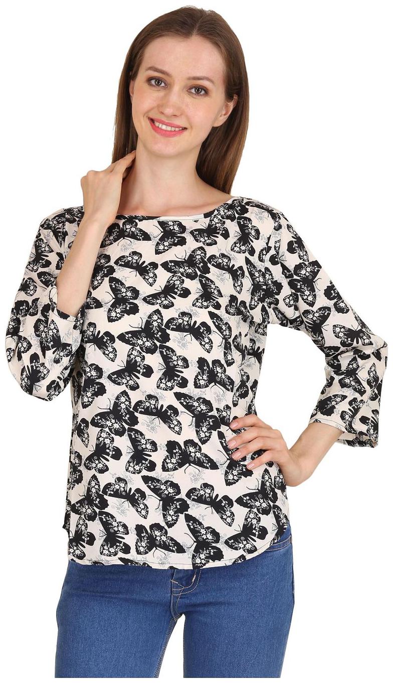 

Jollify Women Printed Regular top - Grey