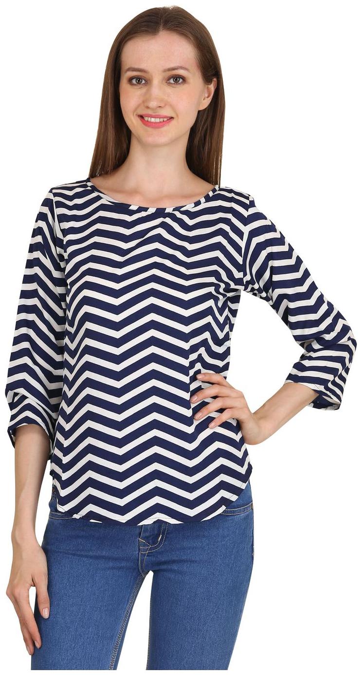 

Jollify Women Printed Regular top - Blue