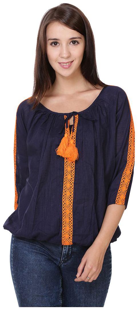 

Jollify Women Printed Regular top - Blue