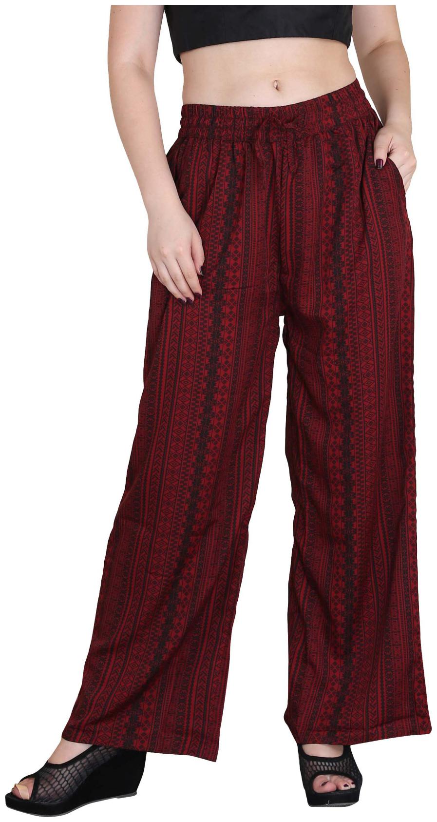

Jollify Regular Fit Women s Maroon Trousers