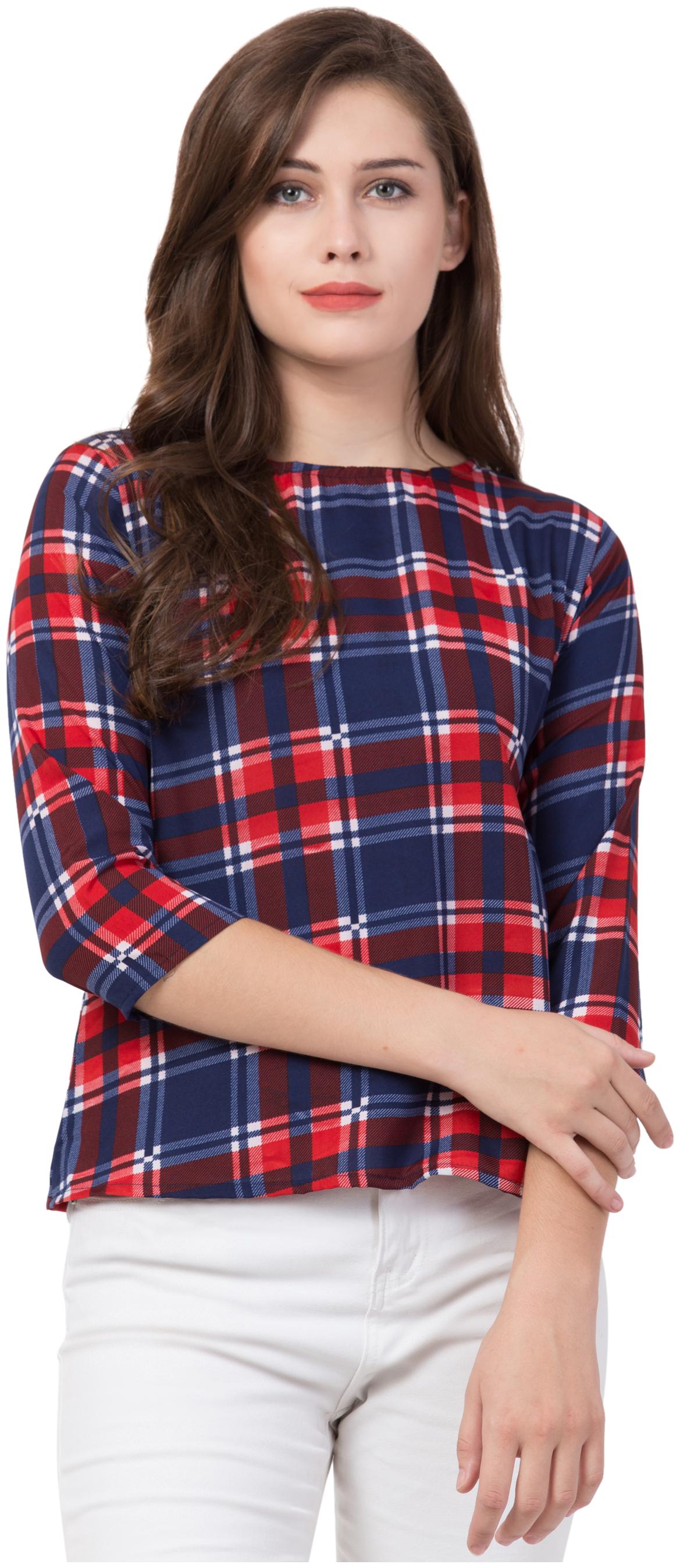 

Jollify Women Printed Regular top - Blue