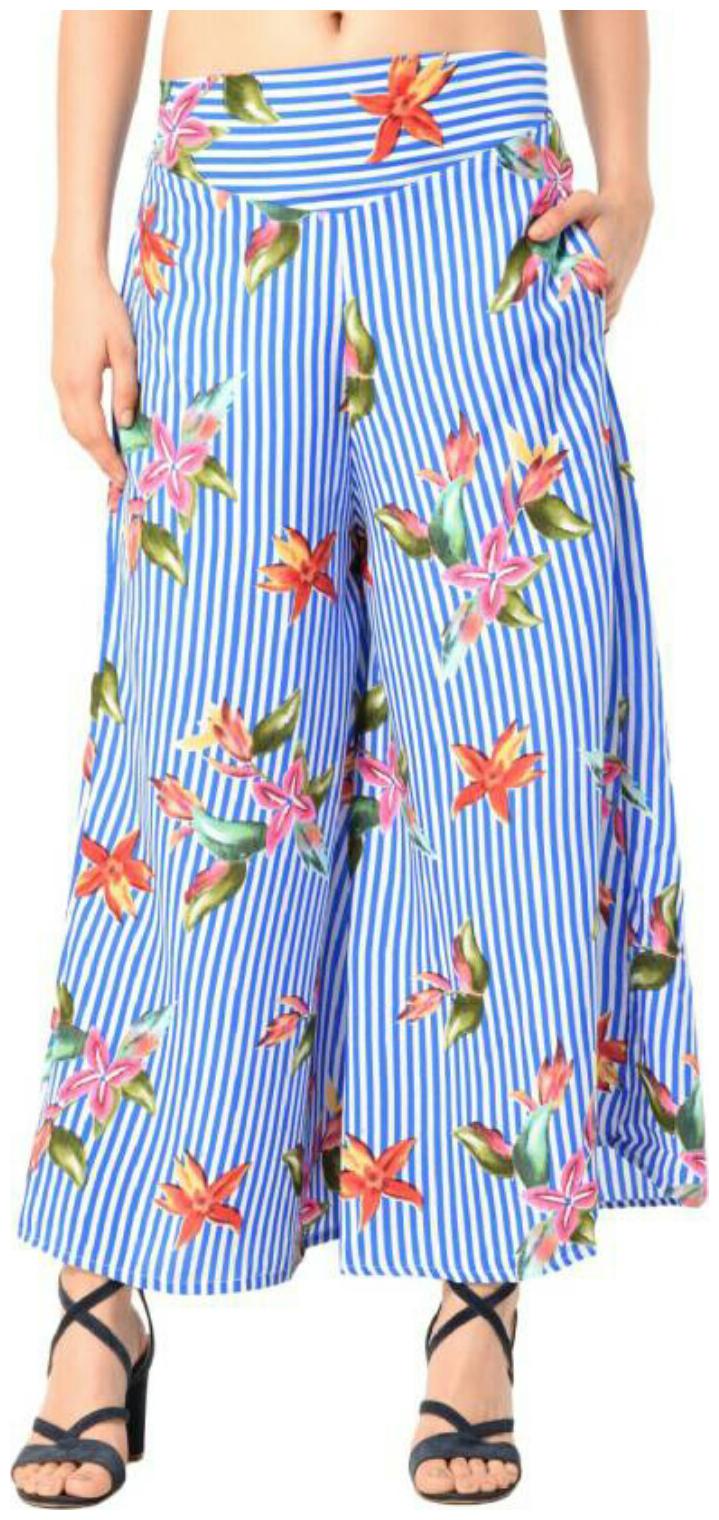 

Jollify Multi Printed Flared Palazzo