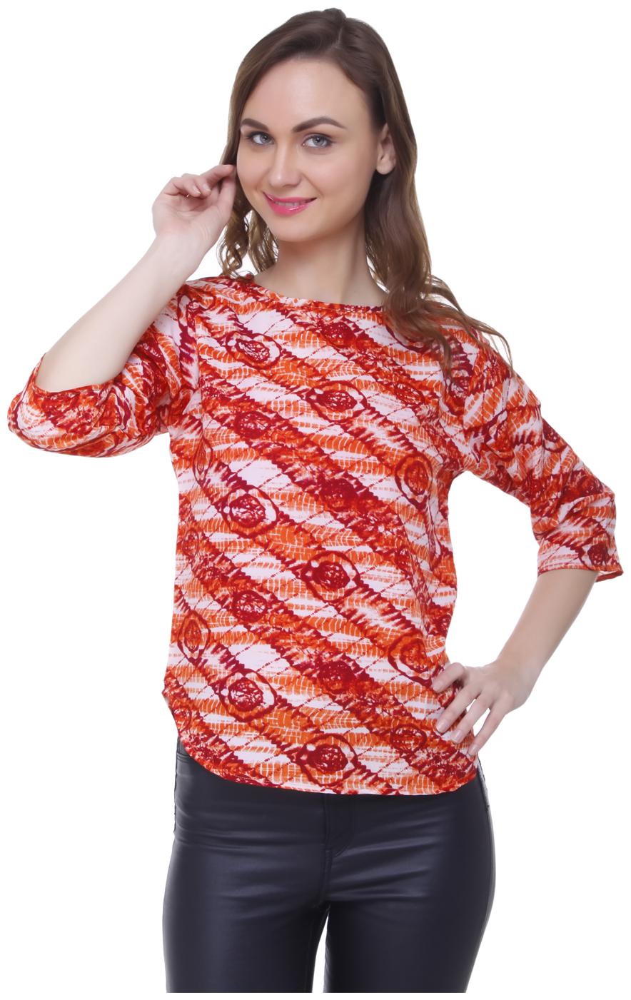 

Jollify Women Solid Regular top - Orange