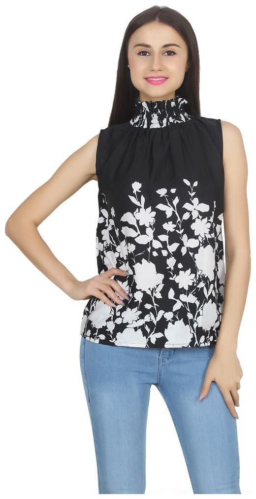 

Jollify Women Printed Regular top - Black