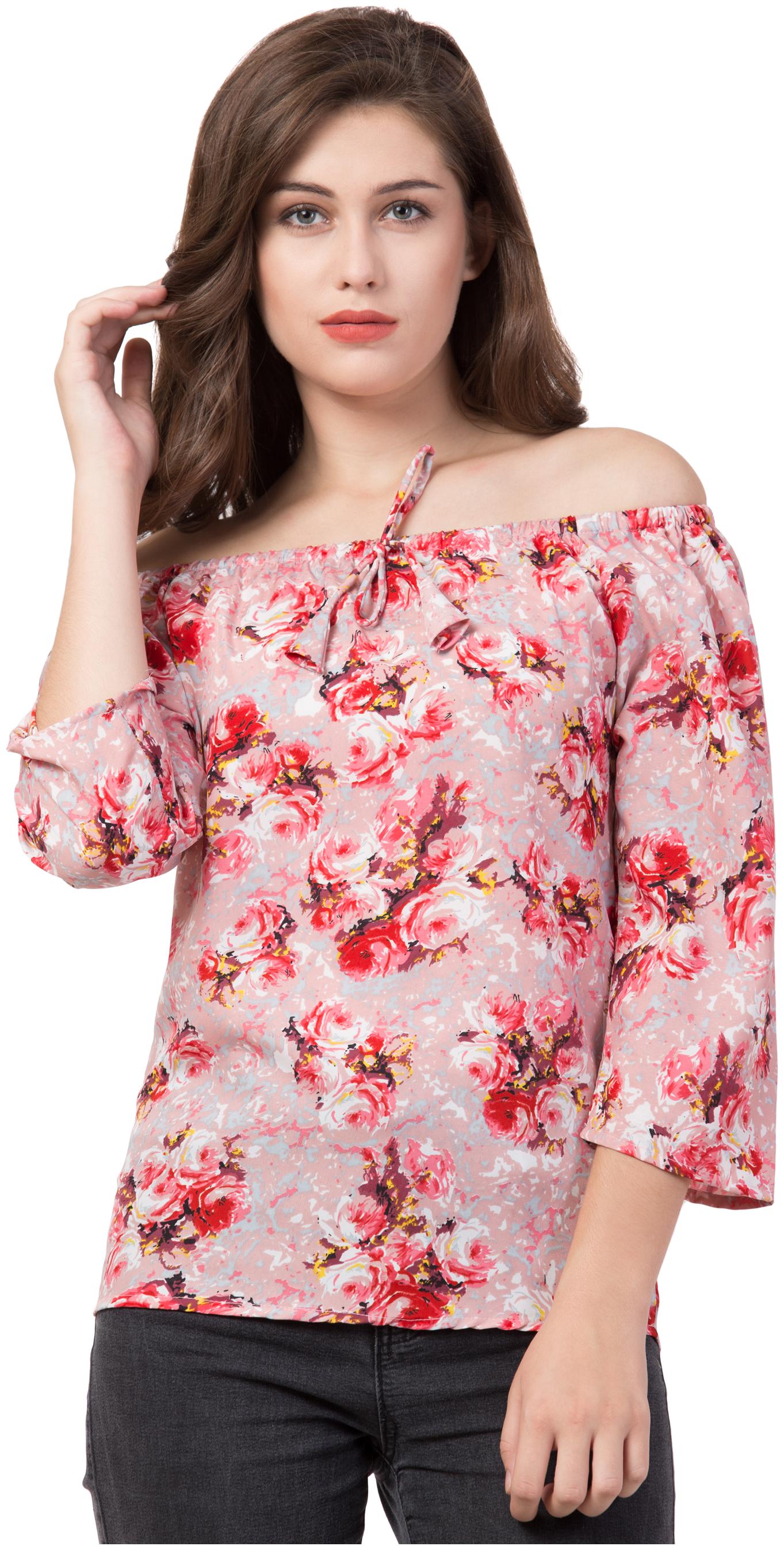 

Jollify Women Printed Regular top - Pink