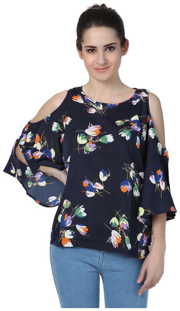 

Jollify Women Solid Regular top - Blue