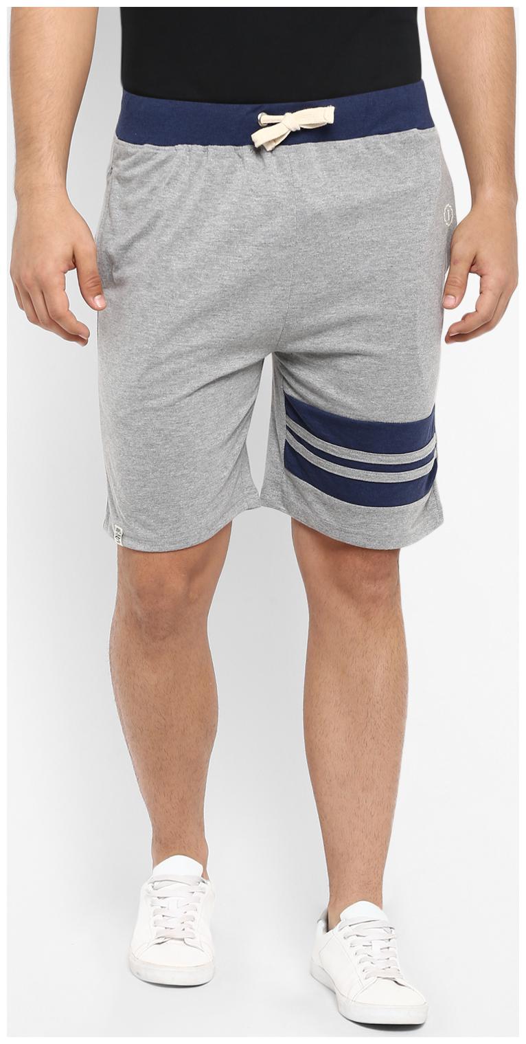 

Joven Men Cotton Blend Solid Shorts Grey