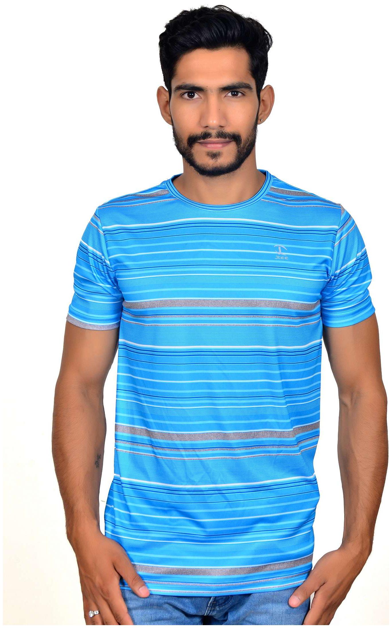 

JTEE Men Blue Regular fit Cotton Round neck T-Shirt - Pack Of 1