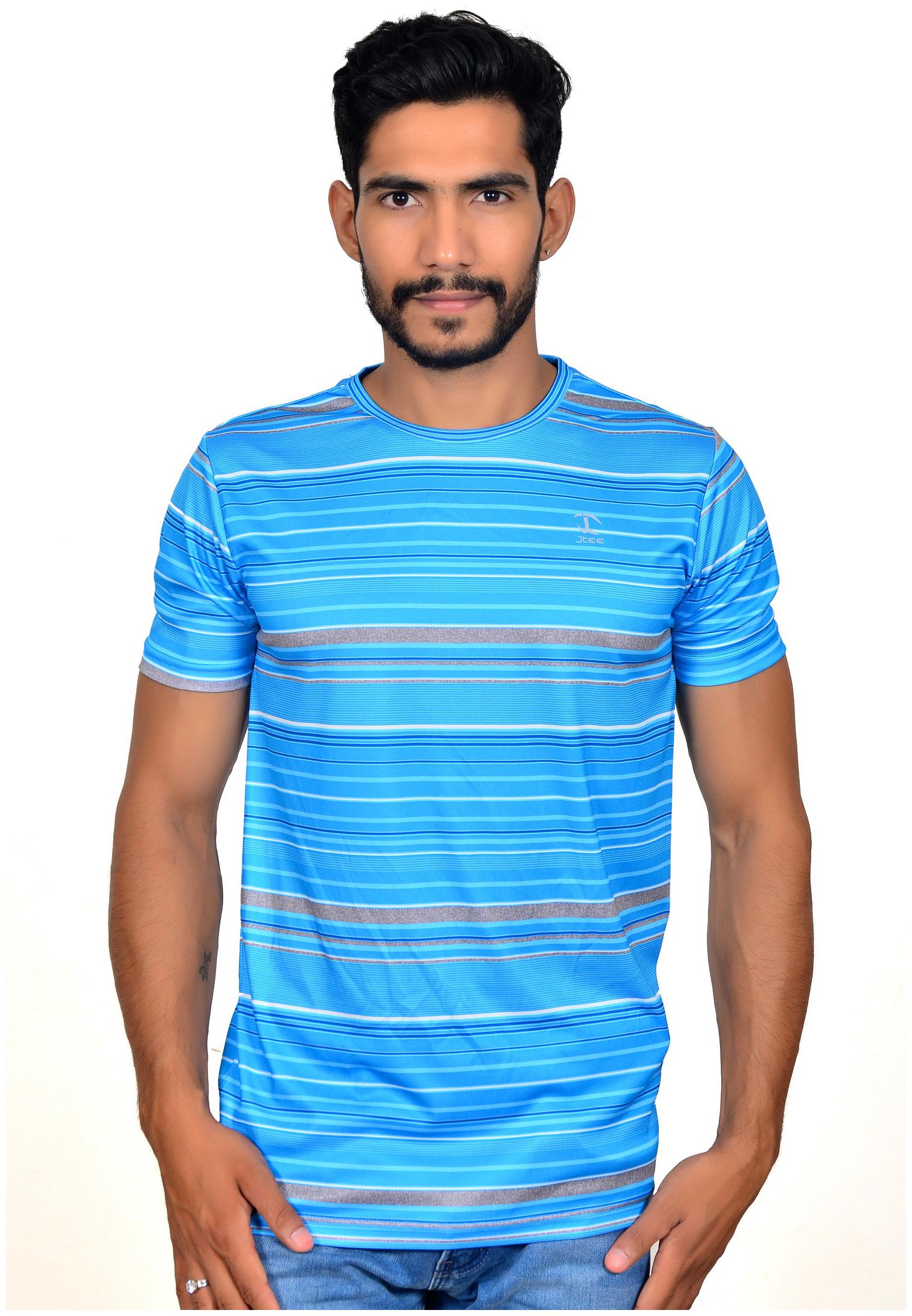 

JTEE Men Blue Regular fit Cotton Round neck T-Shirt - Pack Of 1