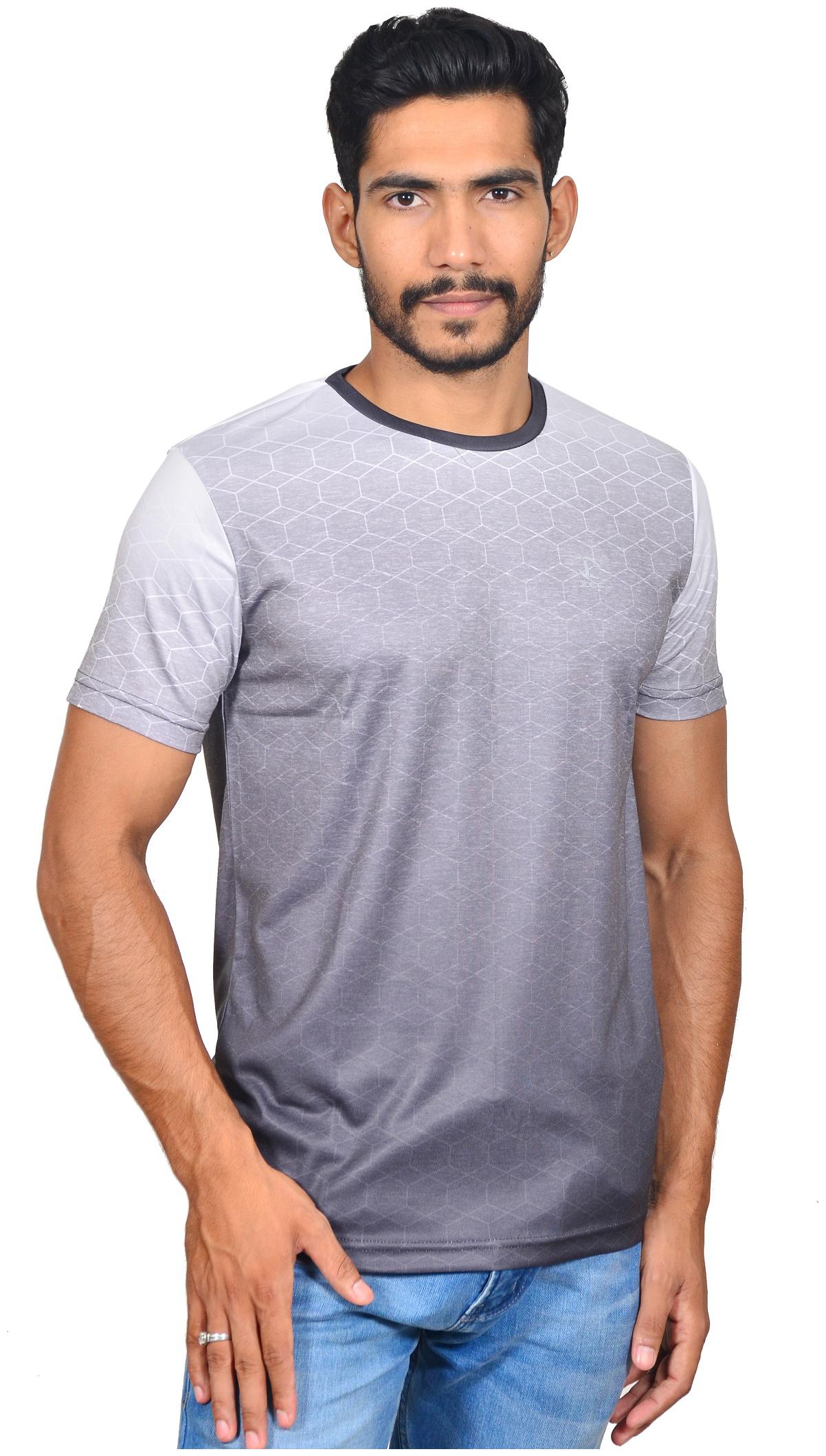 

JTEE Men Grey Regular fit Cotton Round neck T-Shirt - Pack Of 1