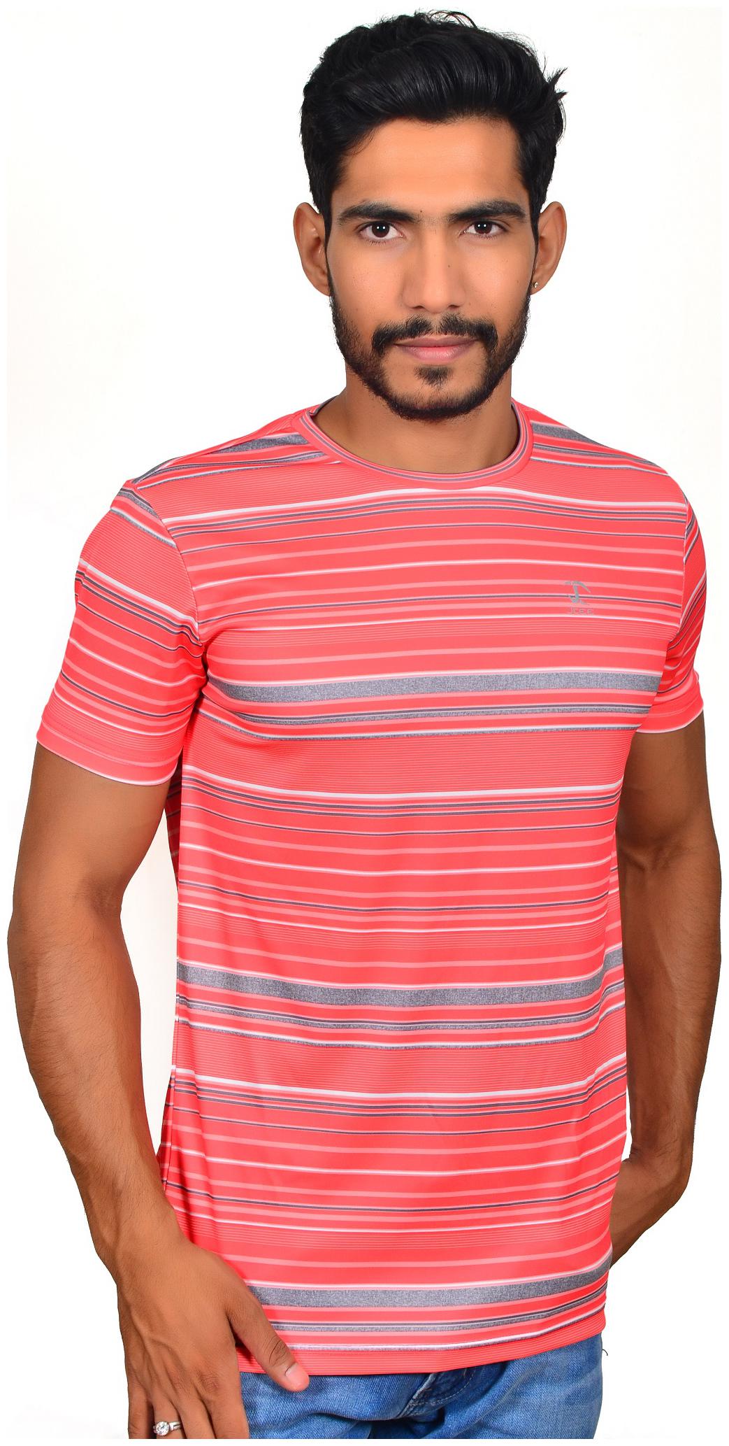

JTEE Men Pink Regular fit Cotton Mandarin collar T-Shirt - Pack Of 1