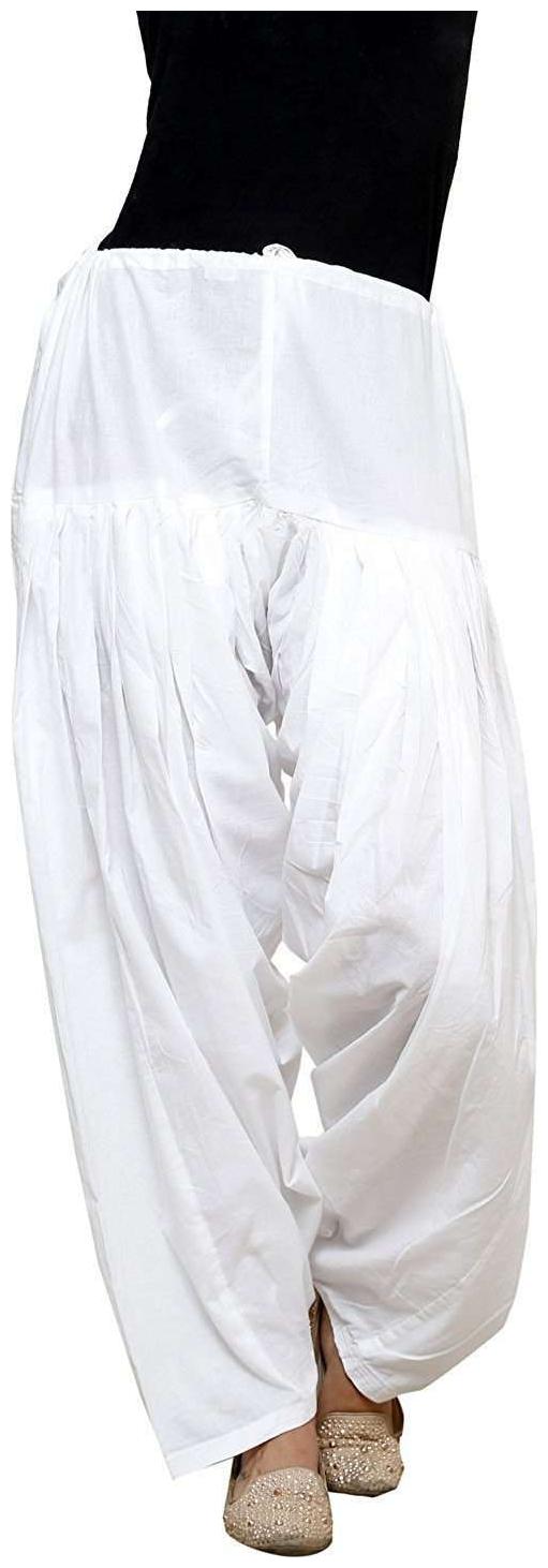 

JUBINATION Cotton Salwar - White