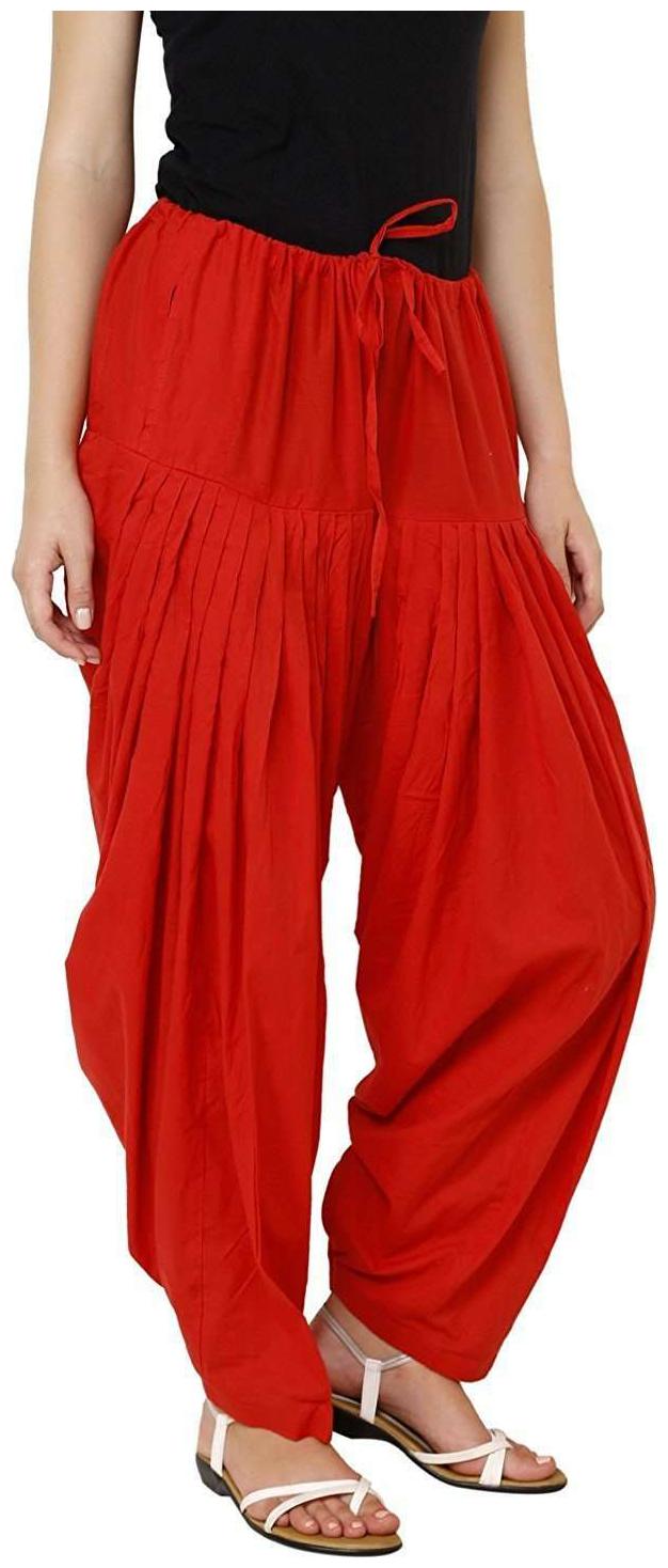 

JUBINATION Cotton Salwar - Red