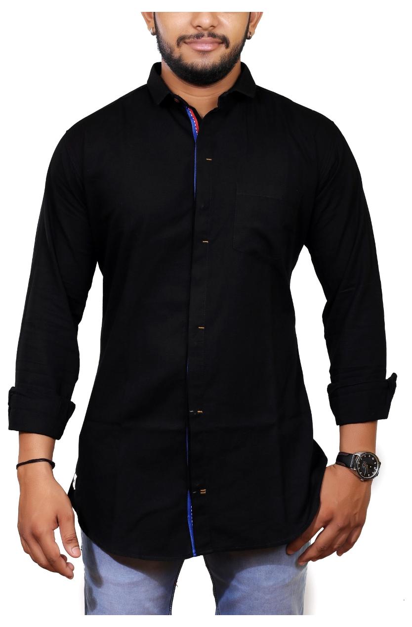 

Jugend Men Slim Fit Casual shirt - Black