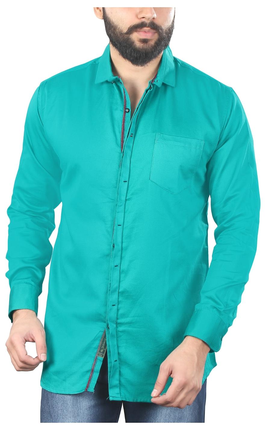 

Jugend Men Slim Fit Casual shirt - Turquoise