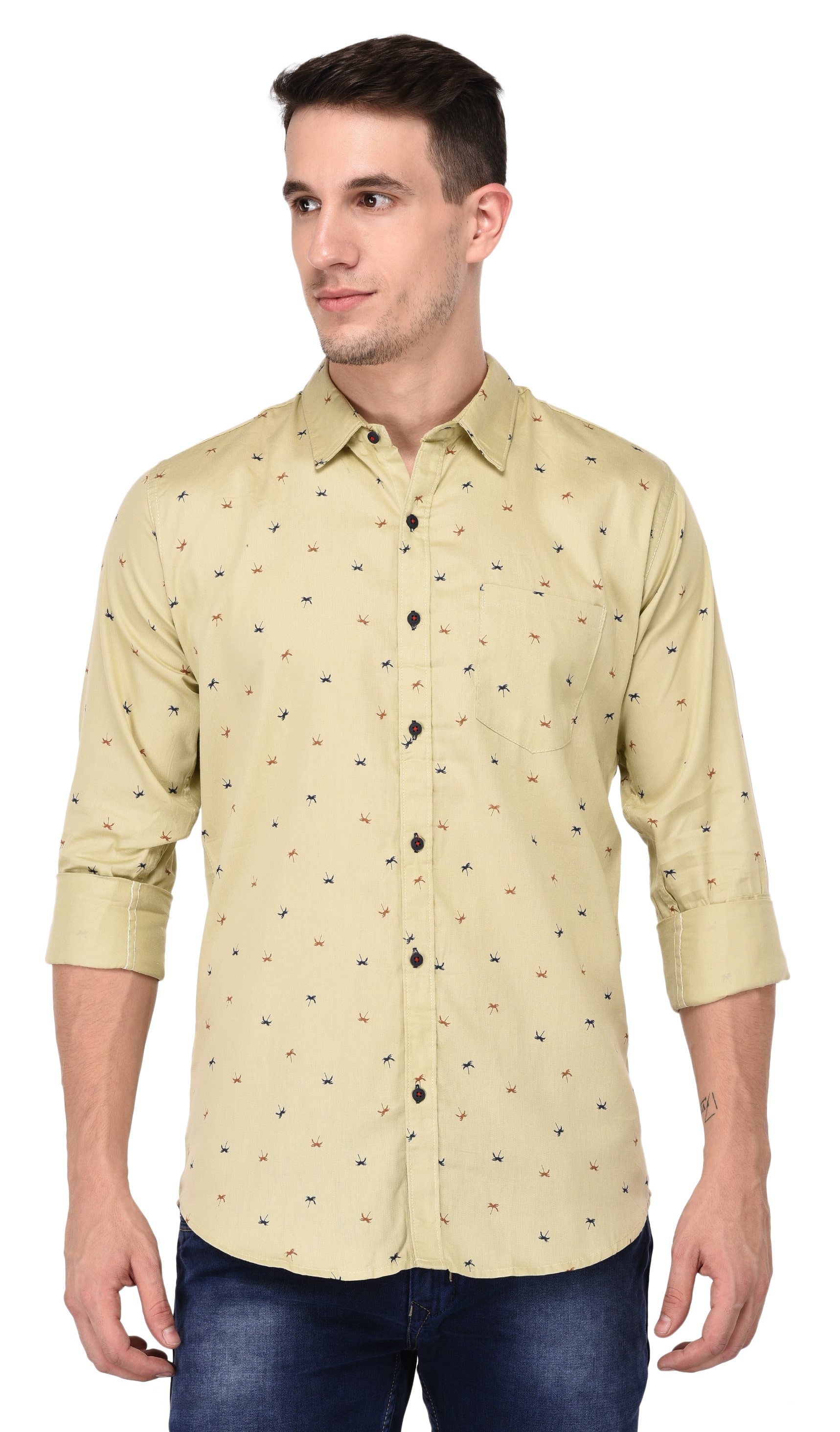

Jugend Men Slim Fit Casual shirt - Beige