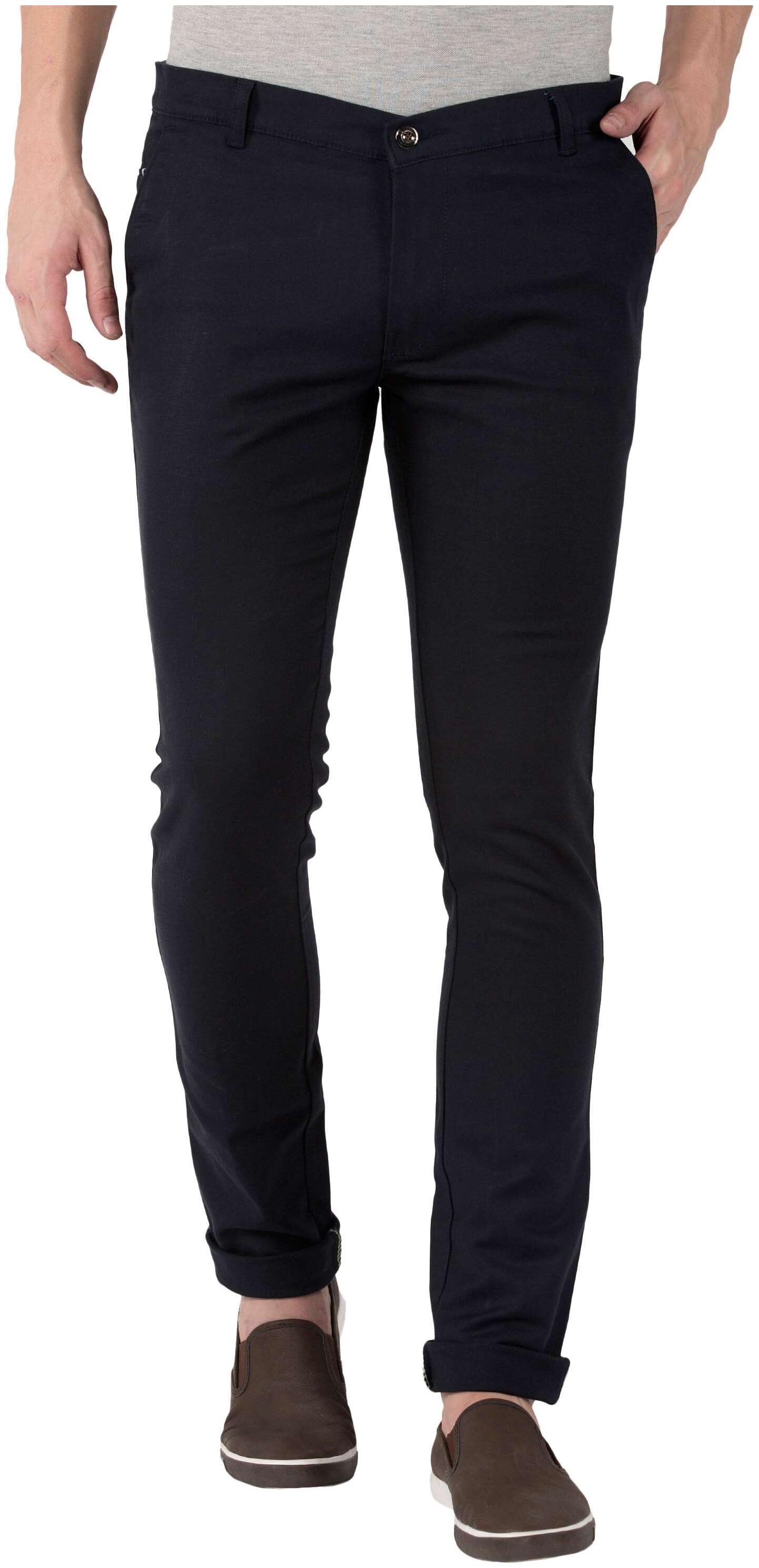 

Jugend Men Blue Solid Slim fit Wrinkle free Chinos