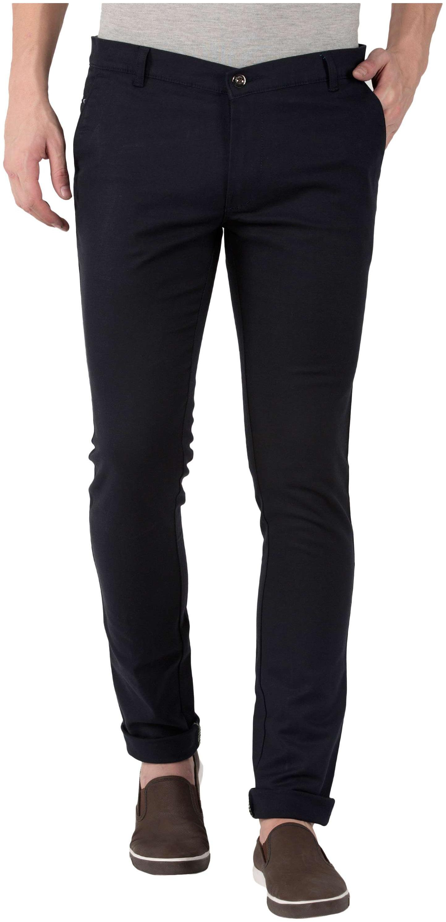 

Jugend Men Blue Solid Slim fit Wrinkle free Chinos