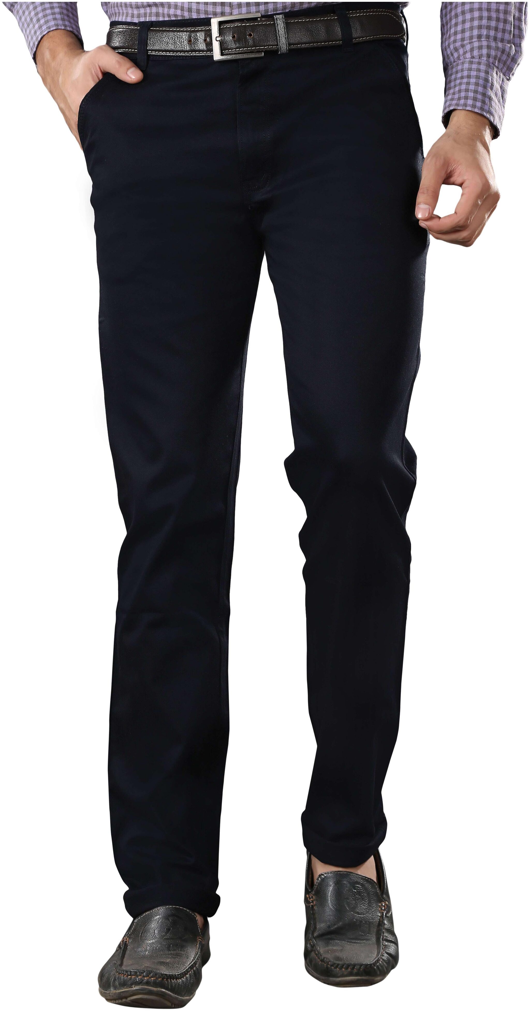 

Jugend Men Blue Solid Slim fit Wrinkle free Chinos