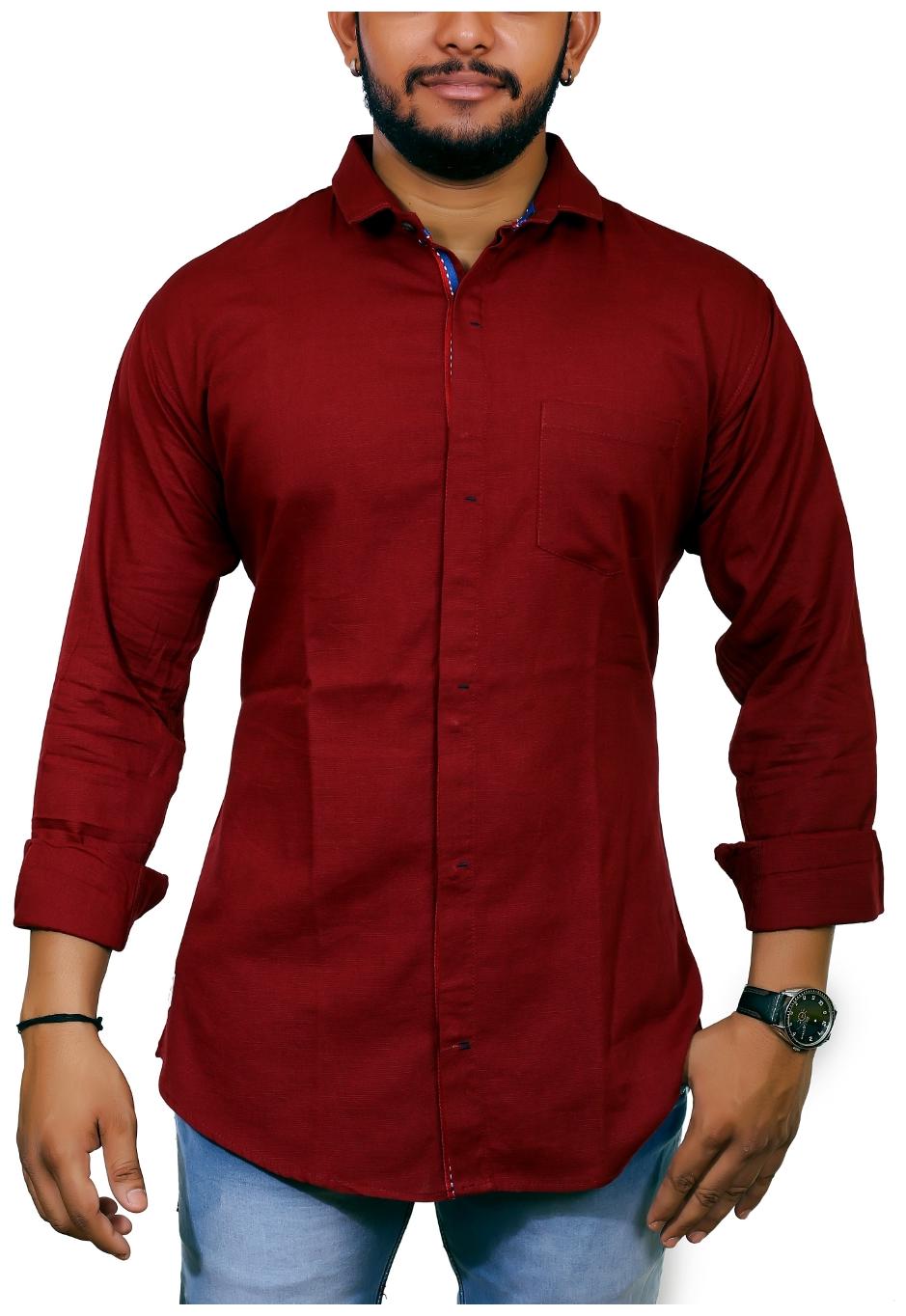 

Jugend Men Slim Fit Casual shirt - Red