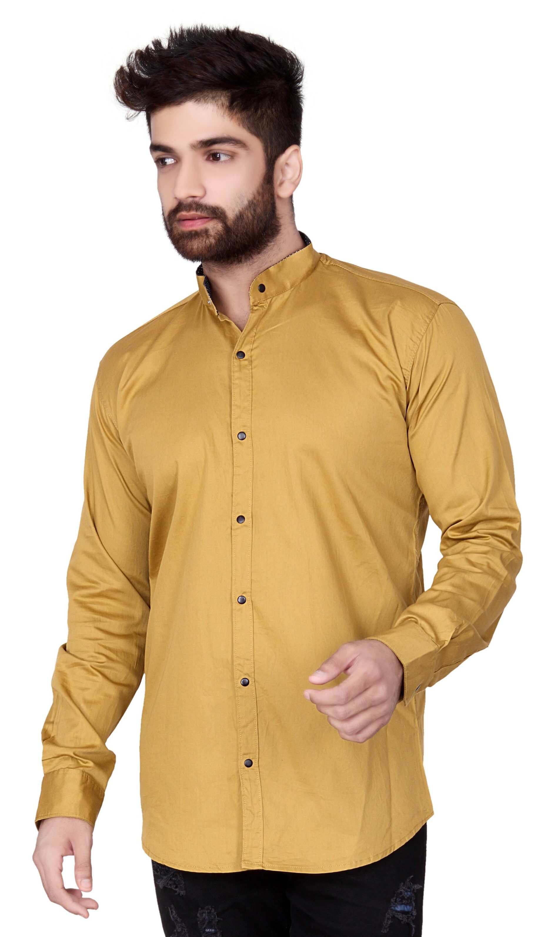 

Jugend Men Slim fit Casual shirt - Gold