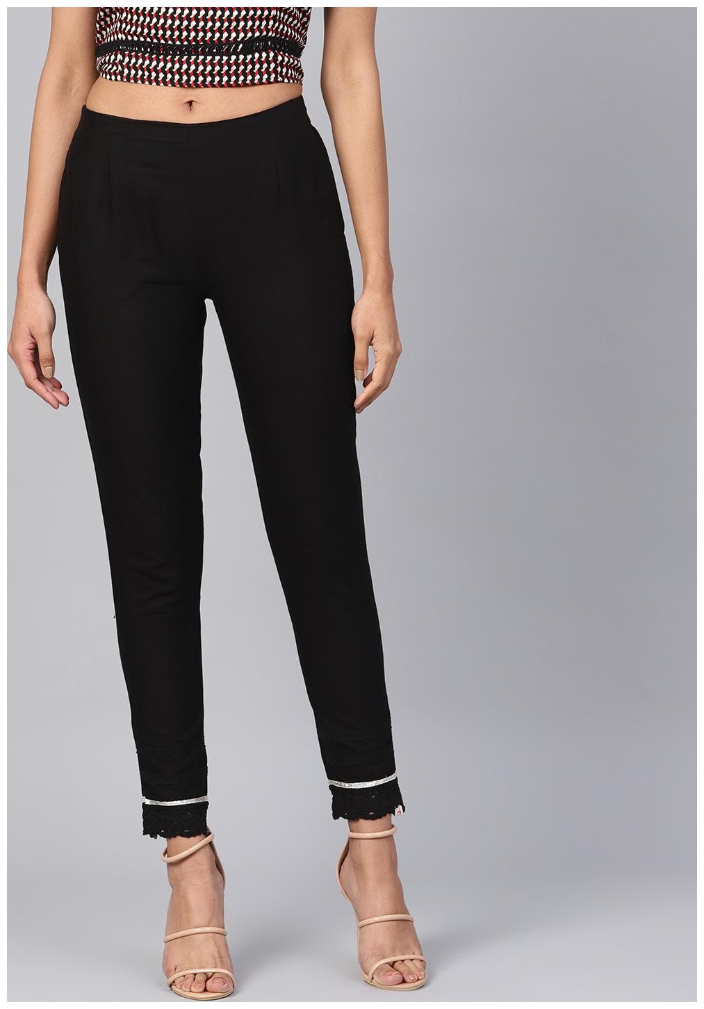

Juniper Women Black Slim fit Regular pants