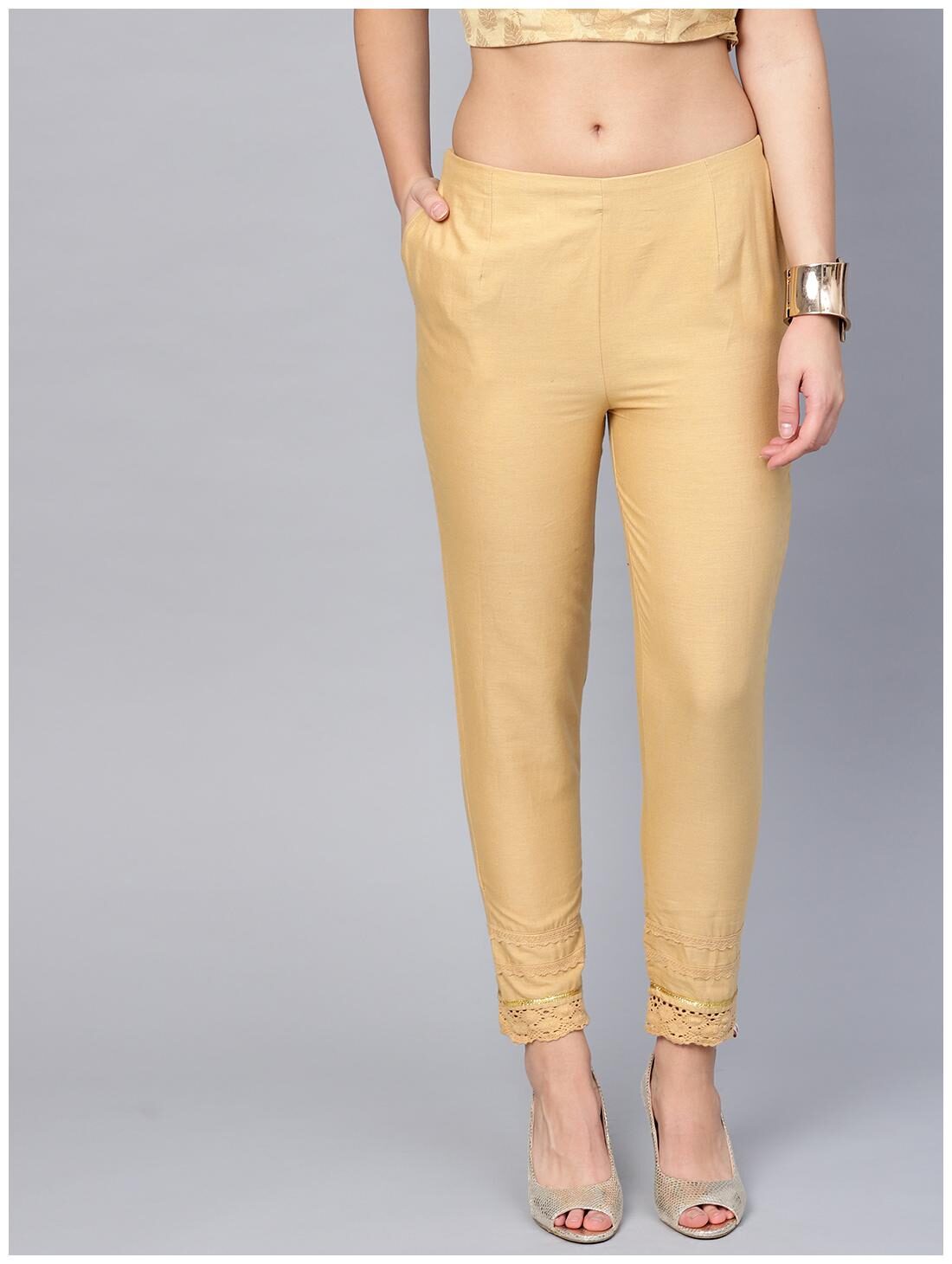 

Juniper Cotton Blend Ethnic Pants - Gold