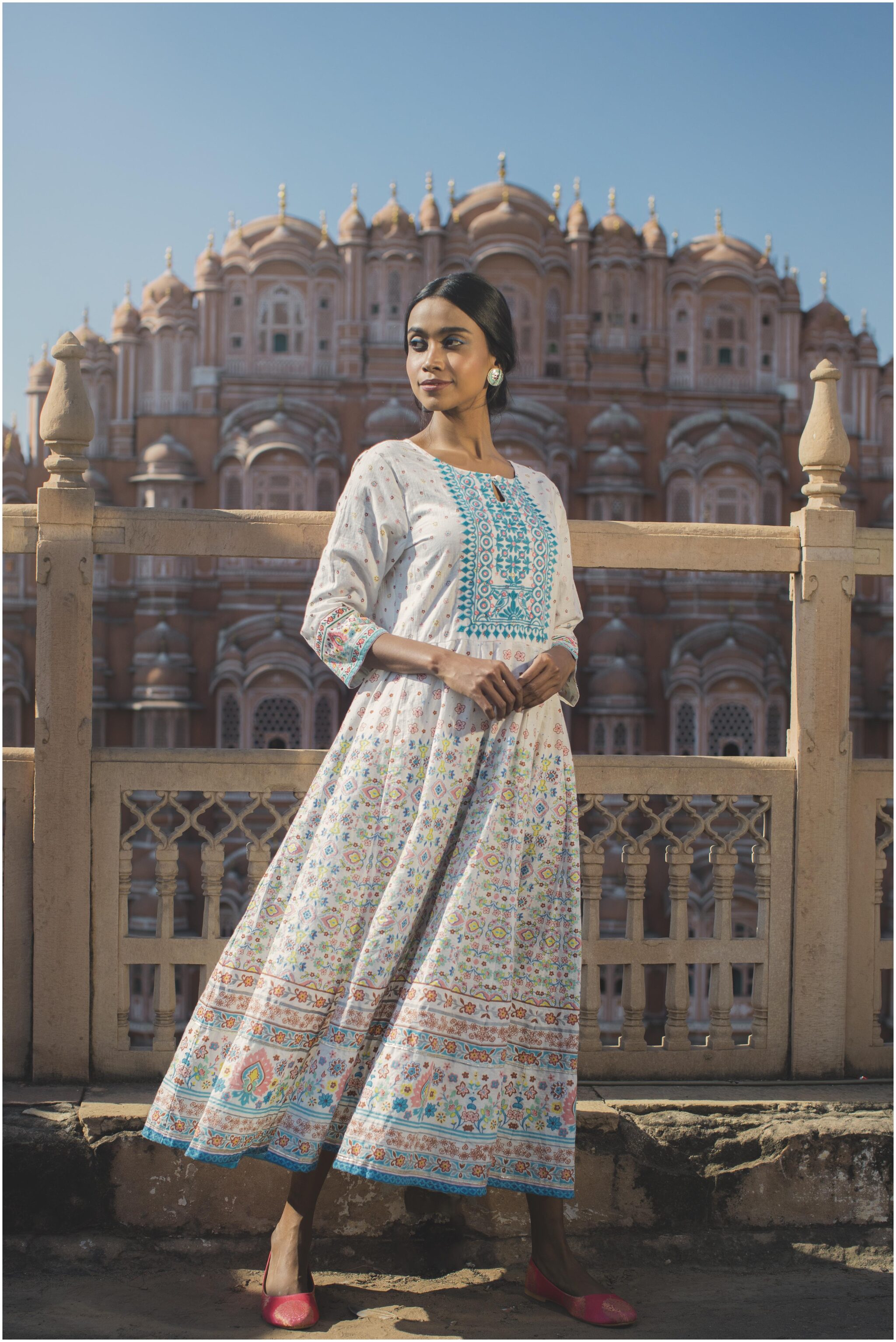 

Juniper Cotton Ethnic Motifs Blue Kurti For Women