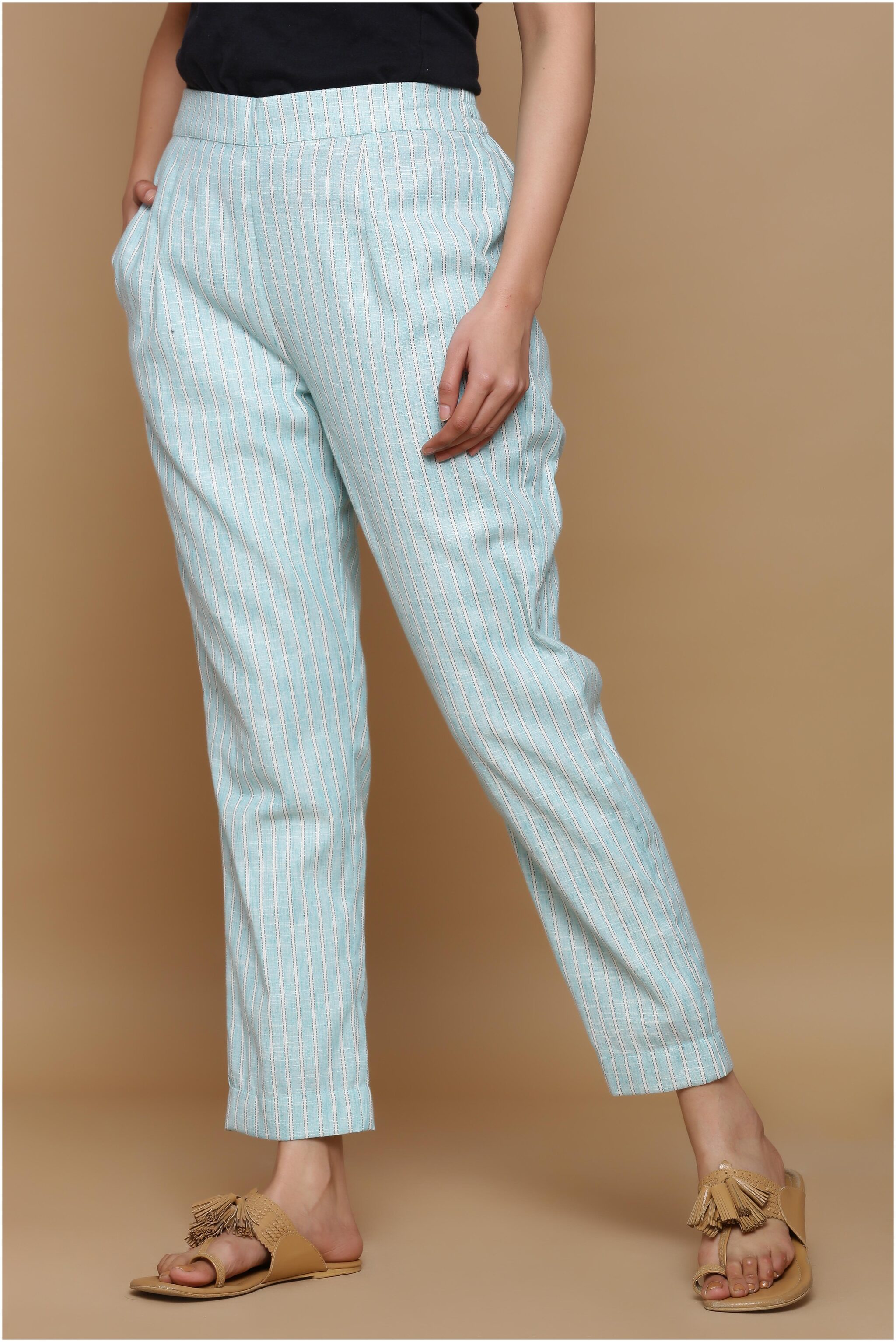 

Juniper Cotton Ethnic Pants - Blue
