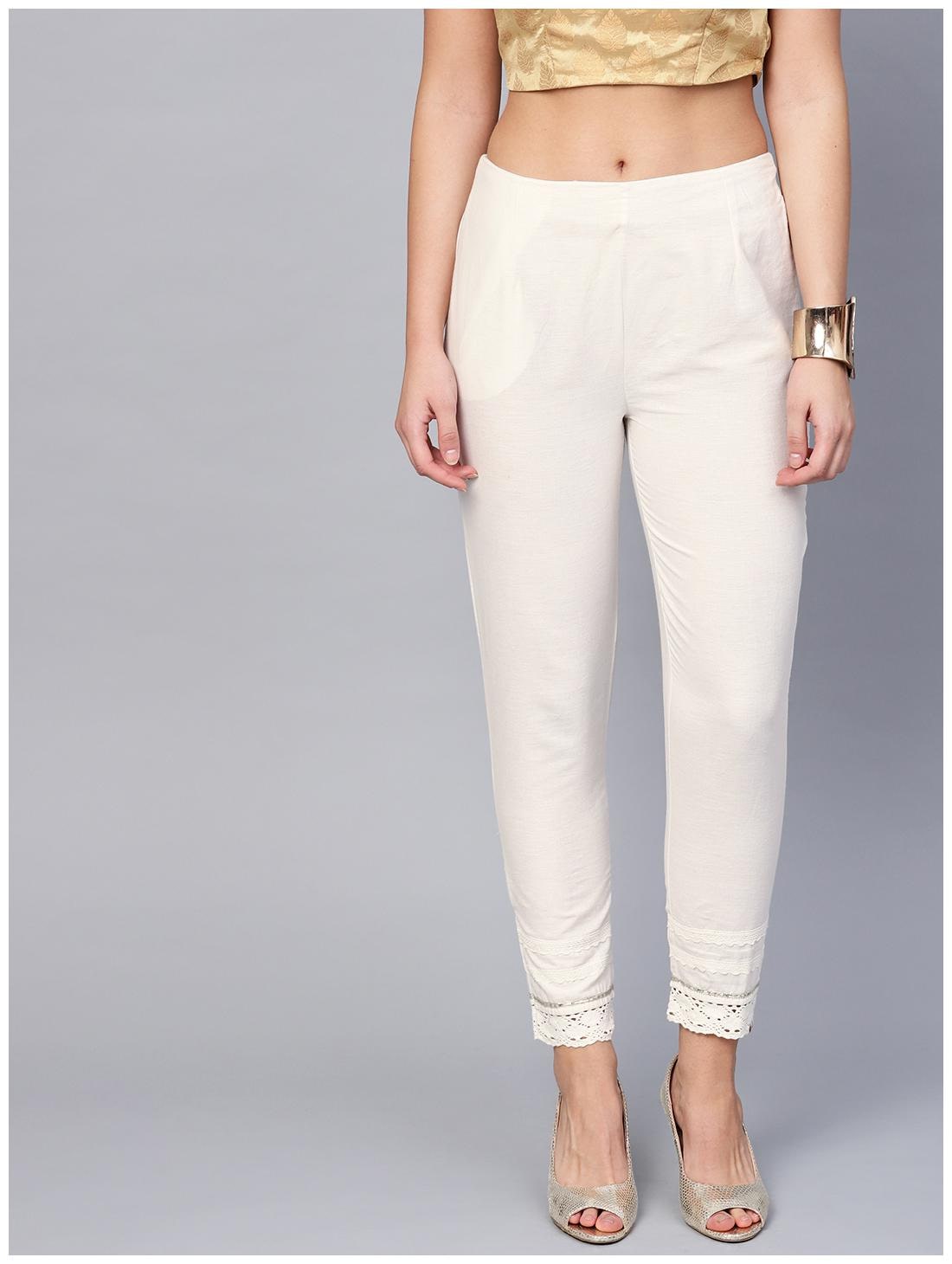 

Juniper Cotton Blend Ethnic Pants - White