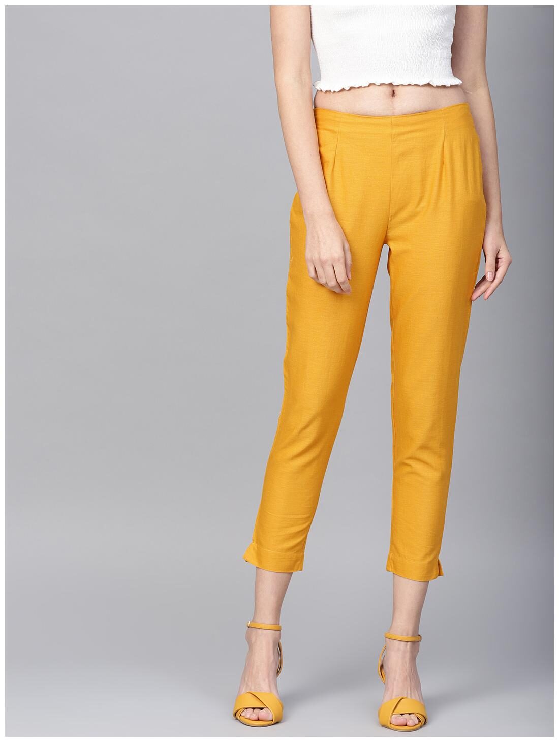 

Juniper Women Yellow Slim fit Regular trousers