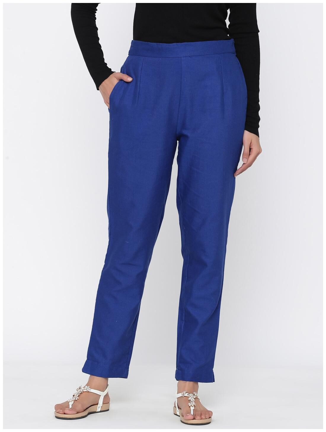 

Juniper Cotton Ethnic Pants - Blue