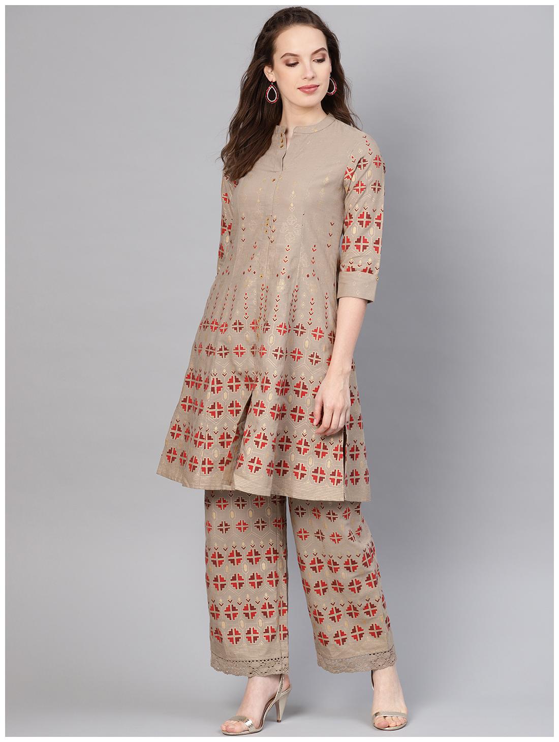 

Juniper Cotton Casual Women Kurta Brown
