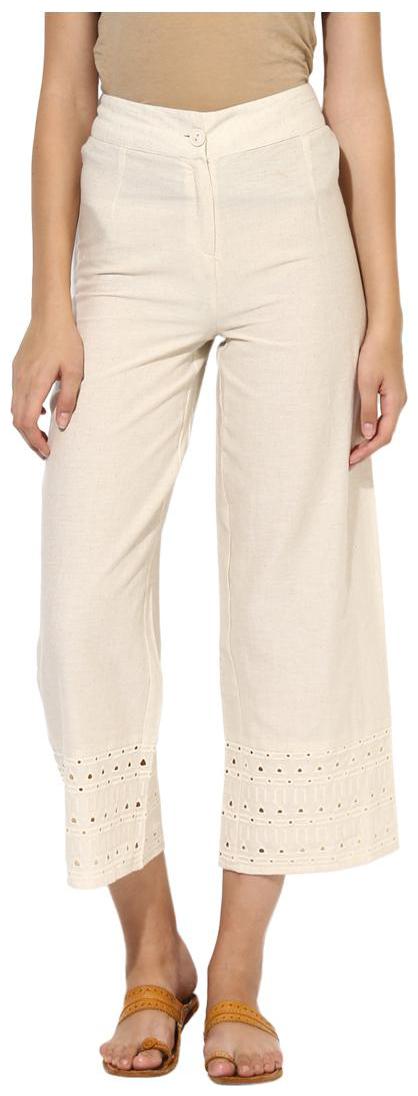 

Juniper Natural Cotton Flex Ankle Length Hakoba Pant Palazzzo
