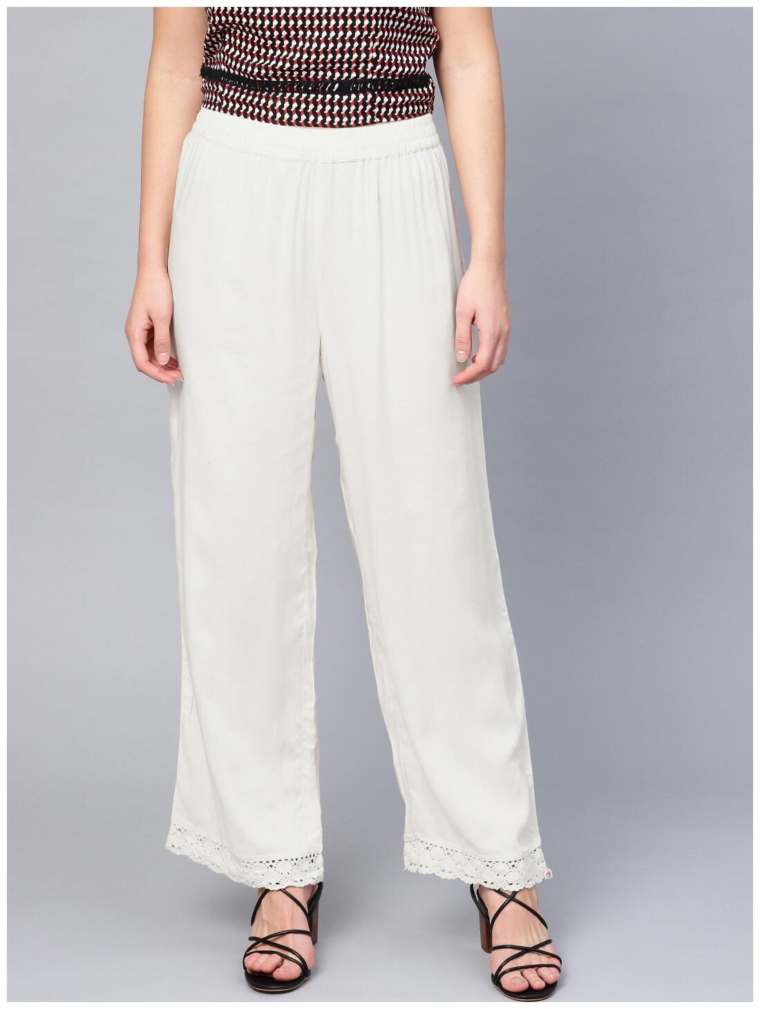 

Juniper Women White Straight fit Cullotes