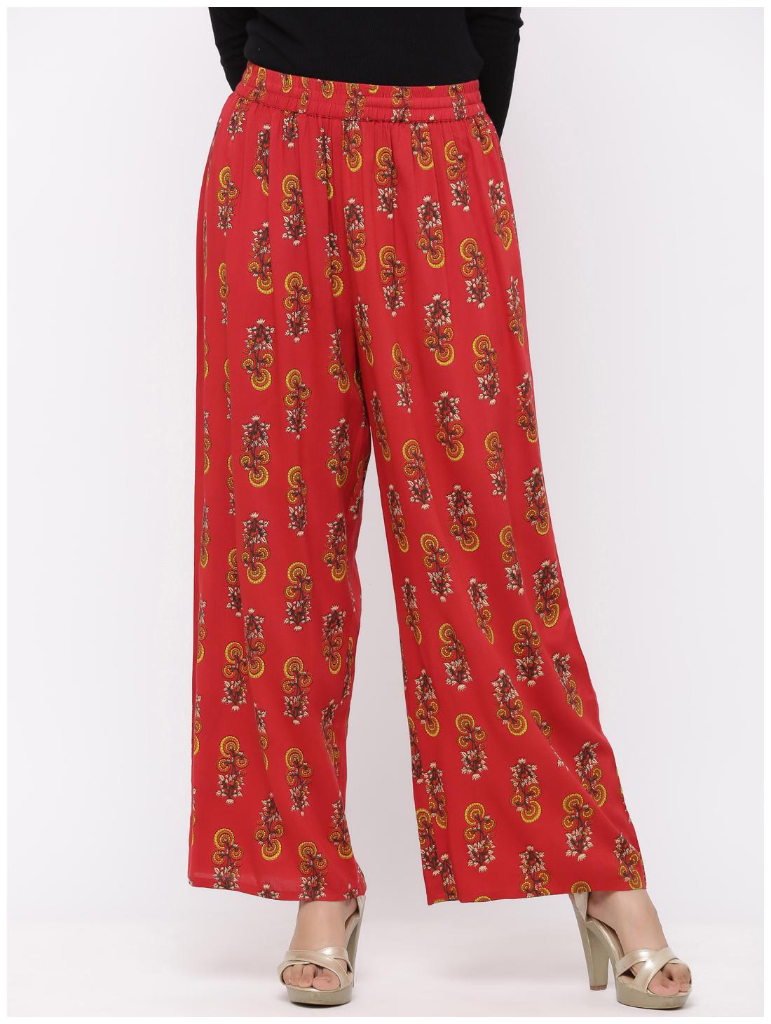 

Juniper Red Floral Wide Leg Palazzo
