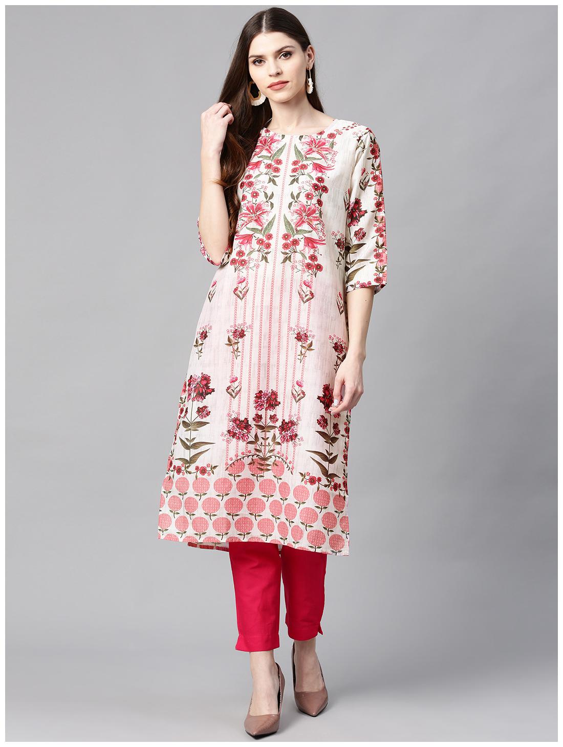 

Juniper Women Multi Floral Straight Kurta