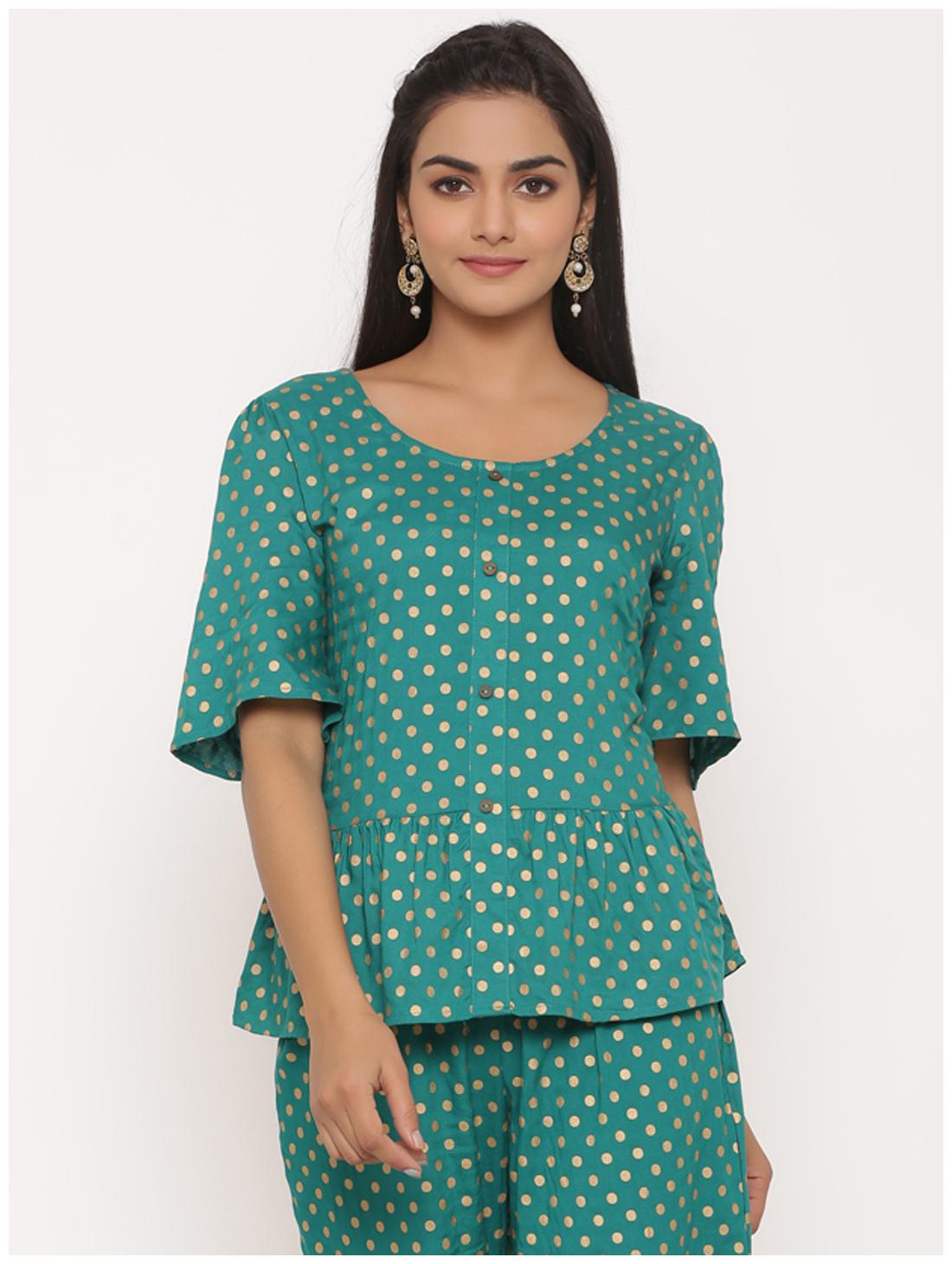 

Juniper Women Polka dots Regular top - Green